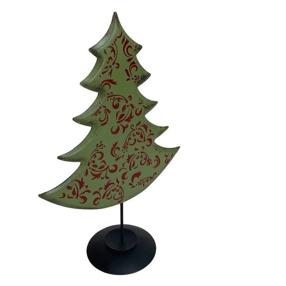 XL Holiday Tree Metal 15" Country Rustic Cottage Christmas Decor - Picture 5 of 14